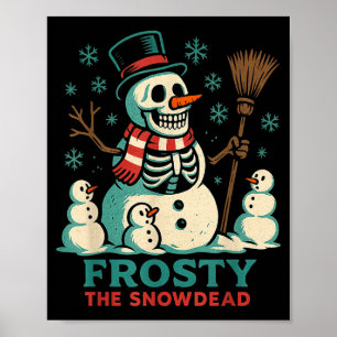 Póster Camiseta de Frosty el muertoporla nieve Esqueleto