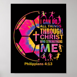 Póster Camiseta de fútbol cristiana para niñas adolescent