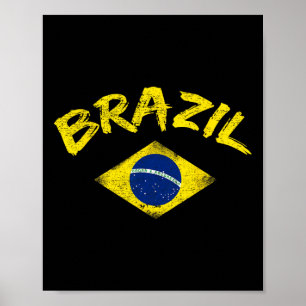 Póster Camiseta de fútbol de la selección nacional de Bra