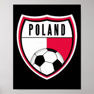 Póster Camiseta de fútbol de Polonia Bolsillo Bandera pol