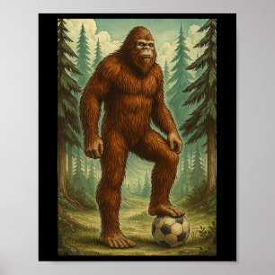 Póster Camiseta de fútbol divertida para chicos hombres j