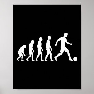 Póster Camiseta de fútbol Evolution Diseño divertido Evol