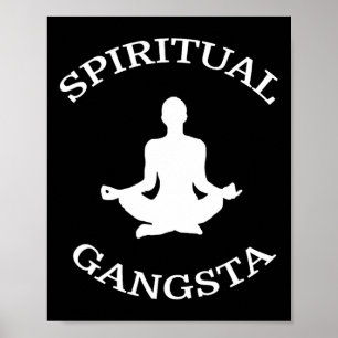 Póster Camiseta de Gangsta Espiritual - Hombres Mujeres Y