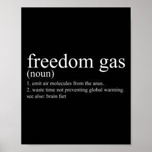 Póster Camiseta De Gas De Libertad De Definición Sarcásti