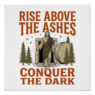 Póster Camiseta de grabado de cita de la cueva de la resu