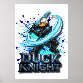 Póster Camiseta de Guerrero Cyber Pato Caballero Pato 3D