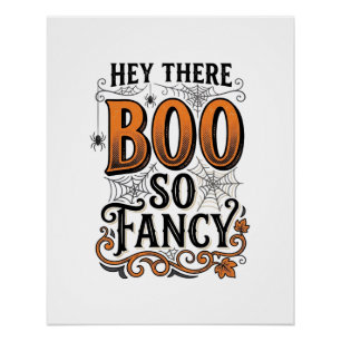 Póster Camiseta de Halloween Boo Grabado Vintage Espeluzn