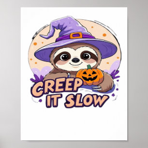 Póster Camiseta de Halloween de Perezoso Lindo � Creepy D