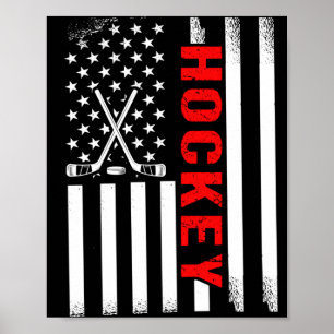 Póster Camiseta de Hockey Jugador de Hockey Portero Caja