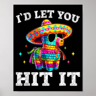 Póster Camiseta de hombre y mujer para golpear piñata del