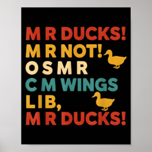 Póster Camiseta de humor de caza divertida para patos M R