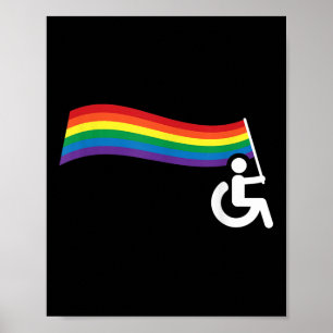 Póster Camiseta de humor en silla de ruedas _ Regalo Gay 