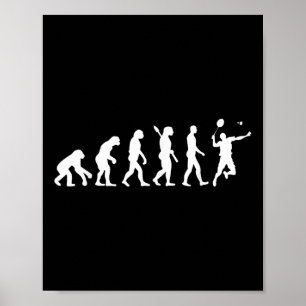 Póster Camiseta de Jersey de Evolución de Bádminton diver