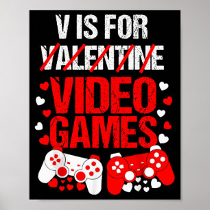 Póster Camiseta de juegos del día de San Valentín para ni