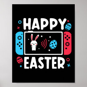 Póster Camiseta de jugador de videojuegos del día de Pasc