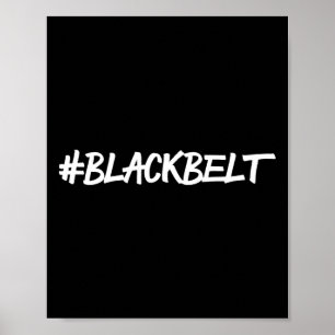Póster Camiseta de Karate Niño Cinturón Negro Artes Marci