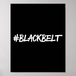Póster Camiseta de Karate Niño Cinturón Negro Artes Marci