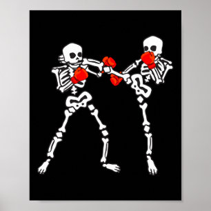 Póster Camiseta de Kickbox de Hueso Lindo - Para Hombres