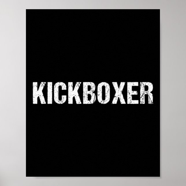 Póster Camiseta de Kickboxer de Entrenamiento de Kickboxi (Frente)