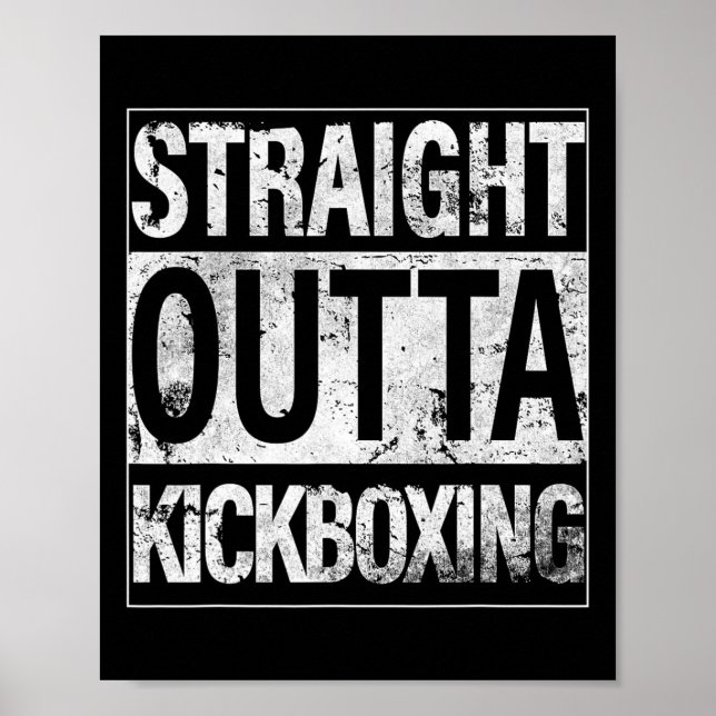 Póster Camiseta de Kickboxing Directamente de Camiseta de (Frente)