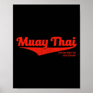 Póster Camiseta de Kickboxing Muay Thai Distinguida, Mma 