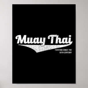 Póster Camiseta de Kickboxing Muay Thai Distorsionada, Mm