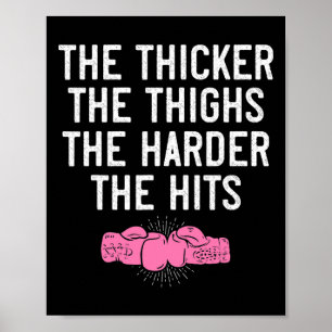 Póster Camiseta de Kickboxing para Mujeres Más Gruesas lo