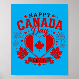Póster Camiseta de la bandera canadiense para mujeres, ho