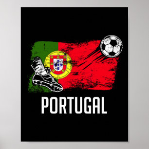 Póster Camiseta de la bandera de Portugal Equipo de fútbo