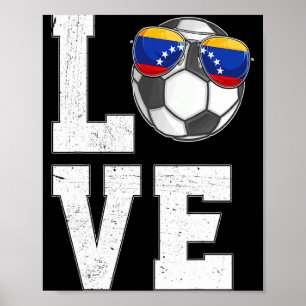 Póster Camiseta de la bandera del fanático venezolano de 
