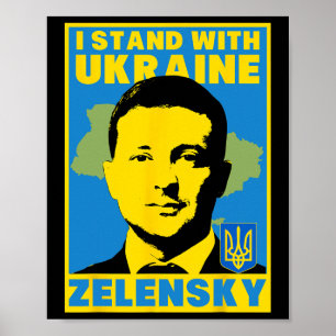 Póster Camiseta de la bandera ucraniana de Volodymyr Zele