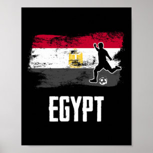 Póster Camiseta de la selección de fútbol de Egipto con l