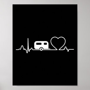 Póster Camiseta De Latido De Rv Remolque De Camping Vacac