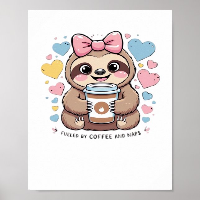 Póster Camiseta de Lover con café espumoso - Divertido av (Frente)