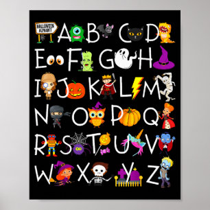 Póster Camiseta de maestra de guardería de Halloween, alf