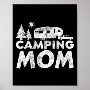 Póster Camiseta de mamá de camping 5ta rueda regalo de va