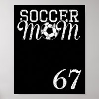 Camiseta de Mamá de Fútbol Número 67 Jugador Favor
