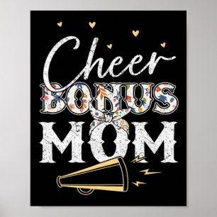 Póster Camiseta de mamá extra de porristas Leopardo Porri