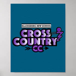 Póster Camiseta de Manga Larga Blacksburg New School Cc R
