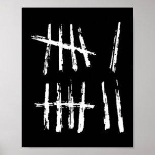 Póster Camiseta de Marca de Recuento 67 Divertida Seis Si