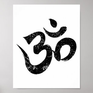 Póster Camiseta de meditación Om Símbolo espiritual indio