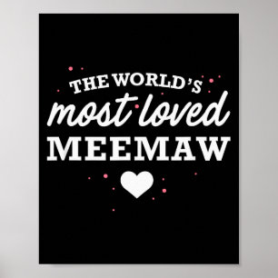 Póster Camiseta de Meemaw más amada del mundo, San Valent