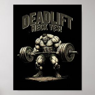 Póster Camiseta de motivación para entrenamiento de muscu