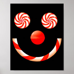 Póster Camiseta de Navidad de bastones de caramelo para n