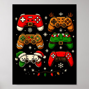 Póster Camiseta de Navidad nerd para chicos y hombres, co