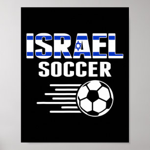 Póster Camiseta de Orgullosos Seguidores de Fútbol Israel