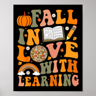 Póster Camiseta de otoño para maestros Retro Día de Acció
