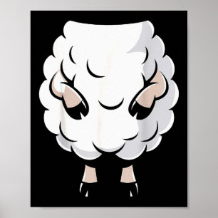 Póster Camiseta de oveja adultos niños hombres mujeres co