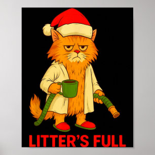 Póster Camiseta de parodia de gato con la caja llena _2