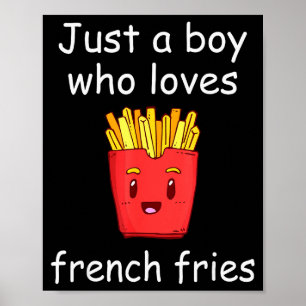 Póster Camiseta de patatas fritas Divertida Aficionado a